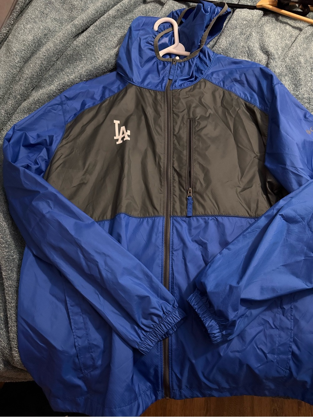 Columbia Blue and Black LA Windbreaker Jacket